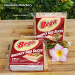 Bega Australia sliced cheese SMOKEY BBQ chilled 12pcs 200g